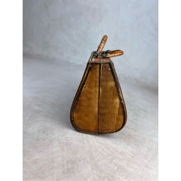 Vintage Wooden and Metal Purse Mod 1960s 1970s Handbag - Picture 3 of 9